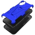 thumbnail image 6 of For T-Mobile OnePlus N20 5G Belt Clip Holster Kickstand Shock Proof Phone Case Cover with Tempered Glass Screen Protector - Blue, 6 of 6