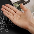 thumbnail image 4 of Unique Bargains 100 Pack 15mm Brass Hollow Circle Bezel Round Linking Rings(Bright Silver), 4 of 4