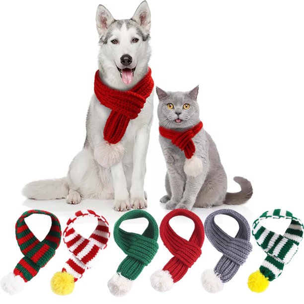 Jacenvly Nuevas decoraciones navideñas para exteriores, bufanda navideña tejida para mascotas y suministros para mascotas, decoración de habitaciones, regalos navideños, Pesadilla antes de Navidad