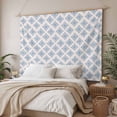 thumbnail image 3 of Abstract Blue Tapestry for Bedroom Wall Hanging Tapestry, Modern Contemporary Art Vintage Ceiling Backdrop Tapestries Poster Blanket Wall Decor for Teens Room Living Room Dorm 59" x 90", 3 of 8