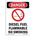 thumbnail image 1 of SignMission OS-DS-A-1218-V-1128 12 x 18 in. OSHA Danger Sign - Diesel Fuel Flammable, 1 of 1
