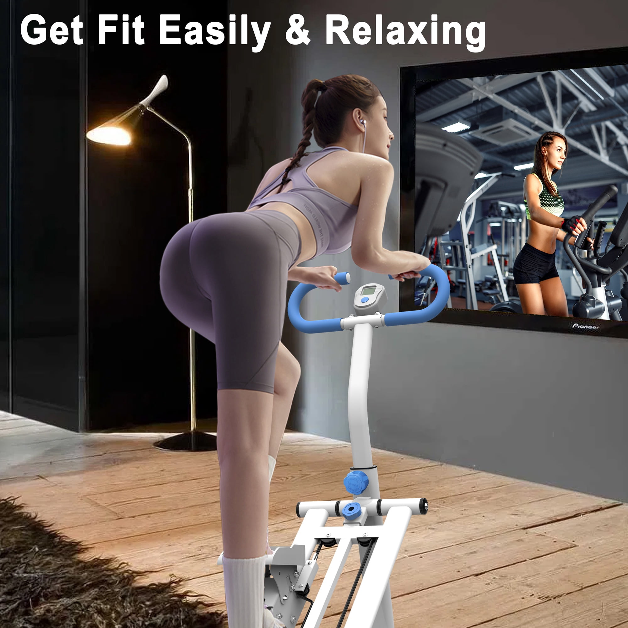 Stair Stepper for Home Gym Exercise, Segmart Vertical Climber Exercise Machine, Full-Body Cardio Machine with Adjustable Handles, Extended Step Range Climber Machine for Legs, Core and Glute Workouts