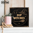 thumbnail image 6 of 2D Flat - Halloween Welcome Door Sign Decor, Happy Halloween Front Door Sign for House Home Porch, Happy Halloween Witch Decoration, Sup Withces, 6 of 9