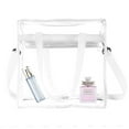 thumbnail image 3 of Bolso transparente Bolso tote transparente aprobado por el estadio con cierre de cremallera Bandolera Bandolera con correa ajustable para el hombro Vhermosa 222058-2, 3 of 4
