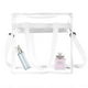 thumbnail image 3 of Bolso transparente Bolso tote transparente aprobado por el estadio con cierre de cremallera Bandolera Bandolera con correa ajustable para el hombro Vhermosa 222058-2, 3 of 4