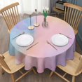 thumbnail image 3 of Dreamy Pastel Sky Round Tablecloth 60"x60",Wrinkle Wipeable Table Cloth for Kitchen Dining Room Picnic Patio Party, 3 of 6