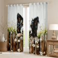 thumbnail image 3 of Homewish Rustic Cartoon Shepherd Black Out Curtains for Kid, Farmhouse Flower Botancial Curtains Pack of 2 (42x63 Each), Southwestern Animal Bedroom Curtains, Curtains and Drapes Bedroom Decor, 3 of 7