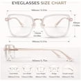 thumbnail image 5 of 2 Pack Fashion Square Blue Light Glasses for Women Men, Oversized Computer Eyewear, 5 of 6