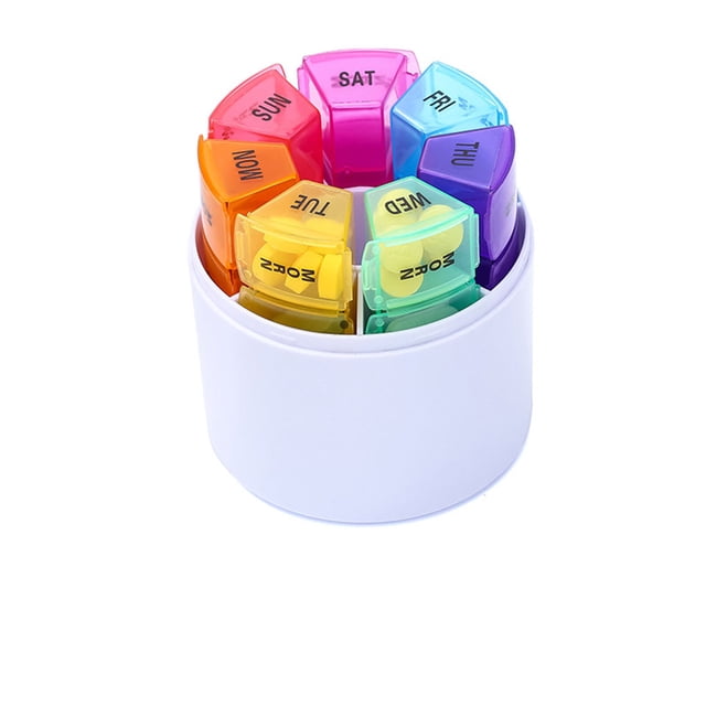 Soporte para pastillas organizador de almacenamiento estuche de plástico caja de pastillas de viaje portátil 28 rejilla 7 días Inevent JJ17243-00