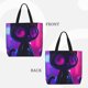 thumbnail image 2 of Balery Neon Toy Cat Reflections Bolsa de Mano para Mujeres con Cremallera, Bolsa de Gimnasio con Compartimentos, Bolsa para Laptop, Bolsa para Trabajo, 2 of 7