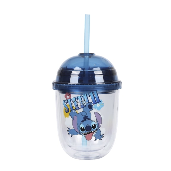 Lilo & Stitch Stitch Egg 16 Oz Adult Plastic Water Bottle With Straw