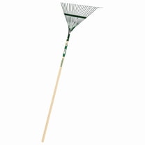 Landscapers Select 34585 Lawn/Leaf Rake, Steel Tine, 22-Tine, Wood Handle, 54 in L Handle