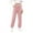 Pink, variant on LYXSSBYX Pajamas Pants for Women Women's Fashion Casual Solid Elastic Waist Trousers Long Straight Pants