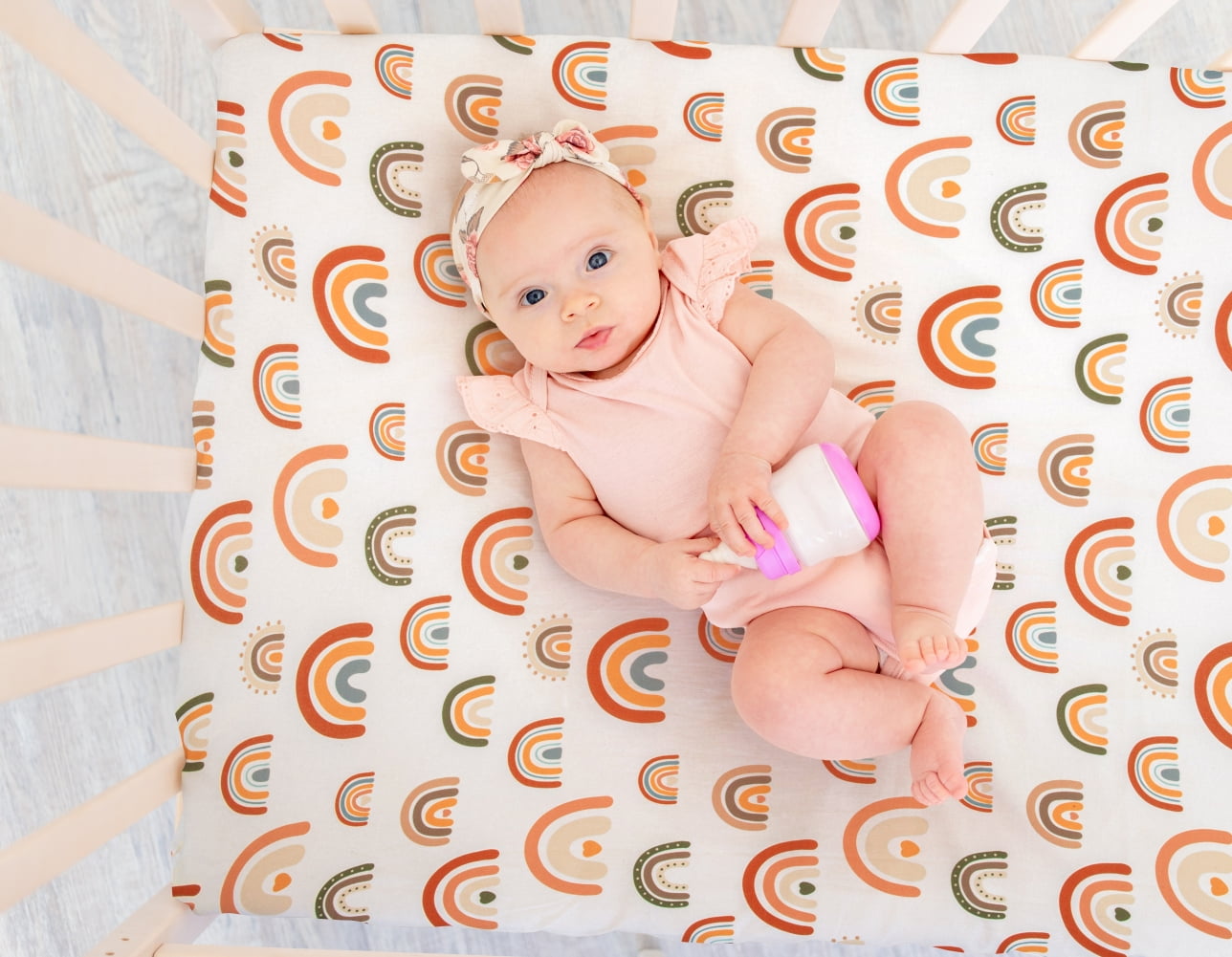 4 Pack Boho Crib Sheets Nursery Sheets Neutral Unisex Fitted Baby Standard Crib Sheets