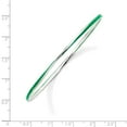 thumbnail image 3 of 925 Sterling Silver Stackable Expressions Twisted Green Enamel Bangle; for Adults and Teens; for Women and Men, 3 of 3