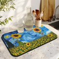 thumbnail image 3 of Washable Rubber Sunflower Cute Floral Dish Drying Mats for Kitchen Counter Home Large Coffee Bar Pad Accessories and Decor for Utensils Stemware 19.5''x12'', 3 of 7