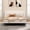White, variant on 91.1" Queen Upholstered Platform Bed with PU Leather, Wave-Like Curve Design, Trapezoidal Legs, Sturdy Frame, No Box Spring Needed for Bedroom, Black