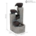 thumbnail image 3 of Sunnydaze Aged Tiered Vessels Sculptural Gray Polyresin Solar Fountain with Battery, 3 of 10