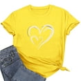 thumbnail image 6 of Neewe Women's T Shirts Short Sleeve Tees Heart Graphic Loose Summer Tops, 6 of 7