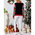 thumbnail image 5 of Chritsmas Sweaters for Women Crewneck Funny Santa Snowflake Print Color Block Long Sleeve Knit Cute Holiday Ugly Christmas Pullover Sweaters Tops Alsol Lamesa, 5 of 6