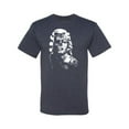 thumbnail image 2 of Manilyn Monroe Skull Face and Body Tattoo | Mens Pop Culture Graphic T-Shirt, Vintage Heather Navy, Large, 2 of 4