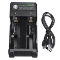 thumbnail image 1 of Muti-Slots Portable Battery Charger 2.4V Fast Power Charger with USB Interface LED Indicator Light-Black, 1 of 11