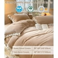 thumbnail image 7 of TOPCHANCES Duvet Cover Set, Soft Velvet Bedding Set with Two Pillowcases for Queen Size Bed, 89*89 inch (Light Brown), 7 of 7