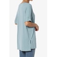 thumbnail image 4 of Women's Casual Round Neck Cuffed Short Sleeve Loose Tee Basic Top T-Shirt, 4 of 7