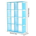thumbnail image 3 of Novashion 8-Cube Portable Bookcase Organizer, Grey Blue Pink, 3 of 9