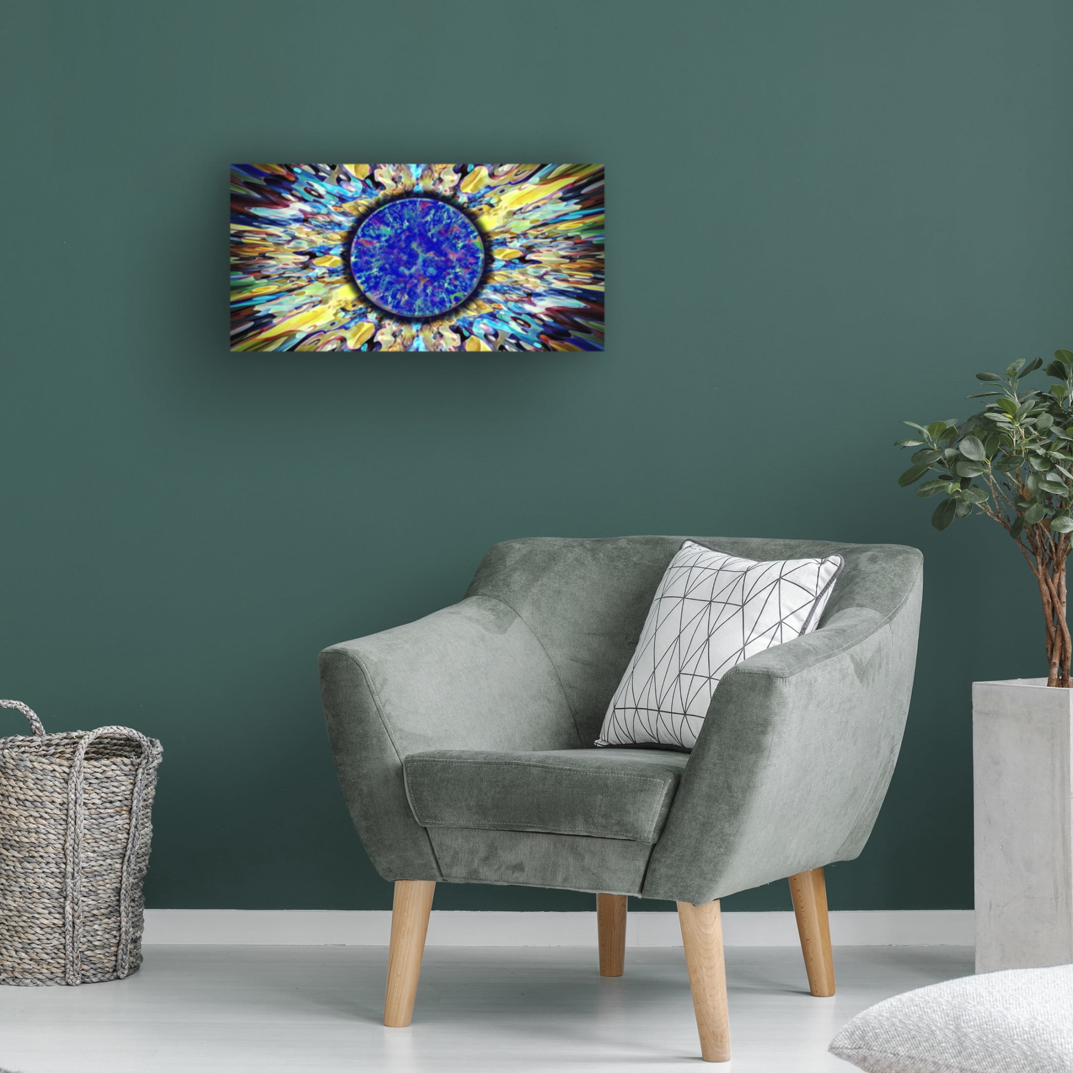 Canvas Wall Art - David Manlove 'Nova Eclipse' Wall Art for Living Room, Bedroom, or Office Décor by Trademark Fine Art - 19 x 10 Inches