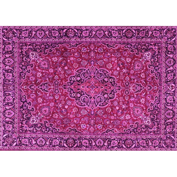 Ahgly Company Indoor Rectangle Persian Pink Traditional Area Rugs, 7' x 9'