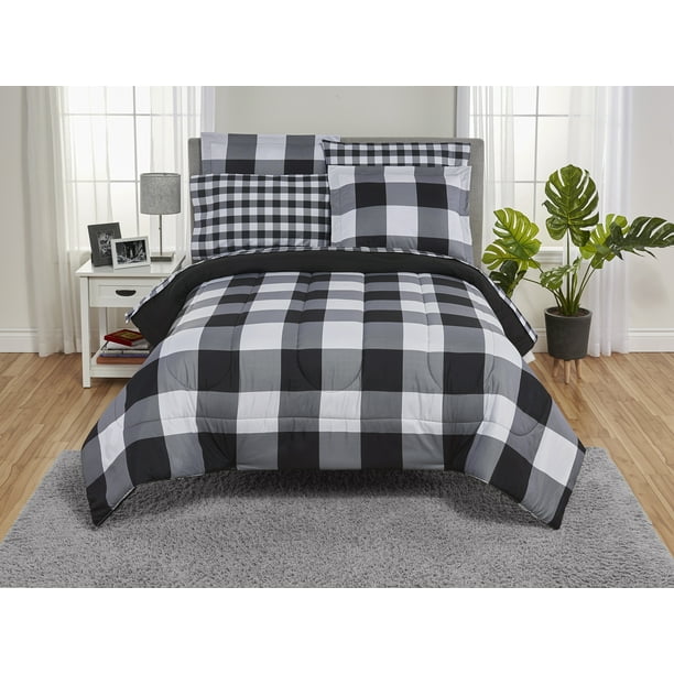 Piece Bed In A Bag Bedding Set, Buffalo Plaid Twin Bedding Set
