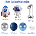 thumbnail image 4 of Juego de globos de aluminio con temática del espacio exterior, astronauta, cohete, globo con números de 30 pulgadas, decoraciones para fiestas de cumpleaños de niños y bebés, 4 of 5