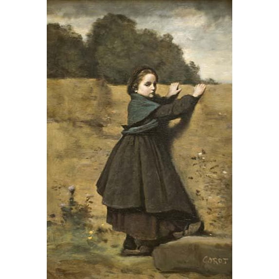 Curious Little Girl-Fine art canvas print (20" x 30")