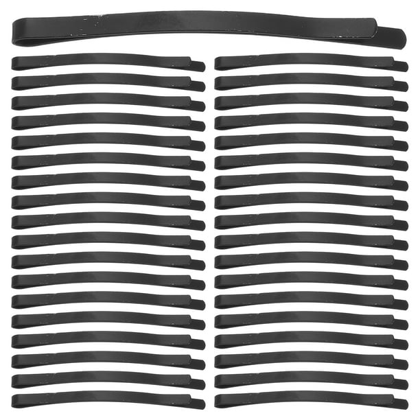 Pinzas para el cabello con pintura de metal negro simple de 100 piezas, horquillas clásicas, accesorio para el cabello para mujeres y niñas