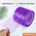 thumbnail image 2 of Barrier Film for Dental Barrier Tape Tattoo Tape 4" x 6" Disposable Barrier Sheets with Edge Dispenser Box, Disposable Plastic Perforated Sheets Film Dressing - 1200 Sheets|1 Roll - Purple, 2 of 6