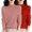 Rose Gold, variant on ManxiVoo Women's Soft Comfortable Round Neck Pullover Sweater Set for Autumn Winter Cozy Knitwear L Size Orange