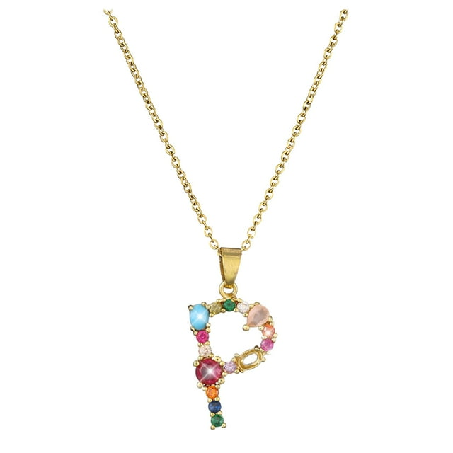 Collier Initial Pendentif Lettre en Argent Collier Alphabet pour Femmes Collier Initial Colliers Lettre pour Femmes et Filles Colliers Occidentaux Collier Perle avec Collier Pendentif Collier Femmes