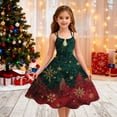 thumbnail image 5 of Abcomgle Christmas Dress for Kids Girls Funny Snowflake Print Midi Dress for Girls Cute Spaghetti Straps A-Line Dress Clothes for Girls Sleeveless Fall Swing Dresses for Girls, 5 of 5