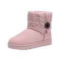 thumbnail image 3 of BXJX Womens Mid-Calf Boots, Warm Non Slip Slip On Fleece-Lined Snow Boots Pink Size 9, 3 of 10