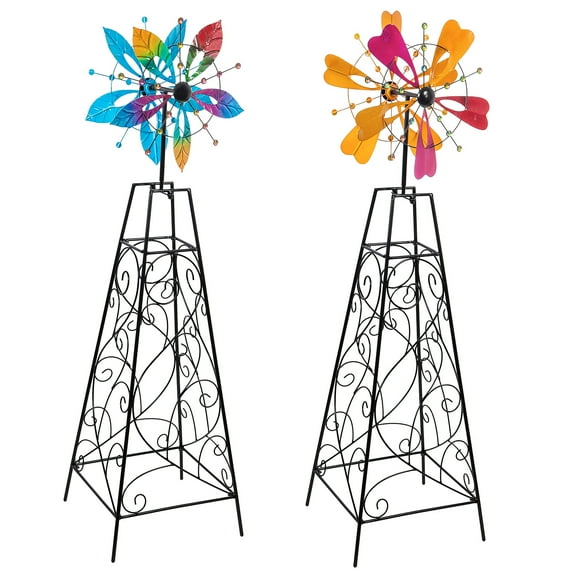Evergreen Wind Spinner Plant: Trellis, 2 ASST, 55.9''x 7.9'' x 16.1'' inches
