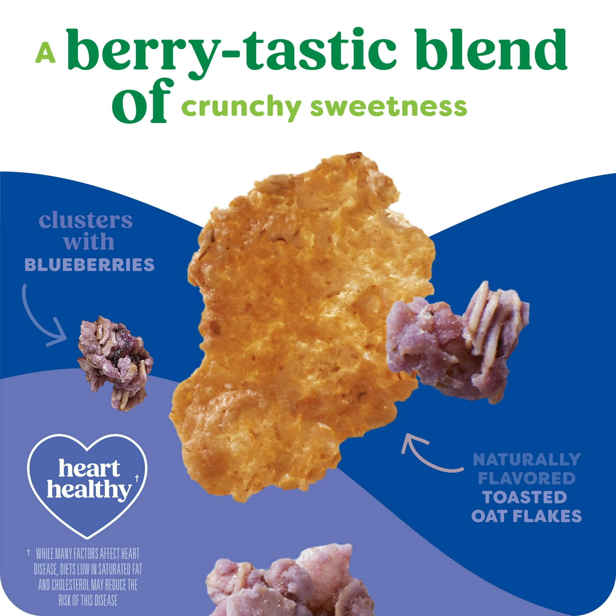 Kashi Breakfast Cereal, Organic, Whole Grain, Blueberry Clusters, 17.2oz Box