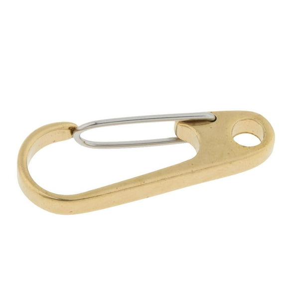 Clip de mosquetón para llavero de latón con orificio para los ojos, gancho de seguridad de liberación rápida y llavero 50mm Cola Clip de mosquetón de llavero