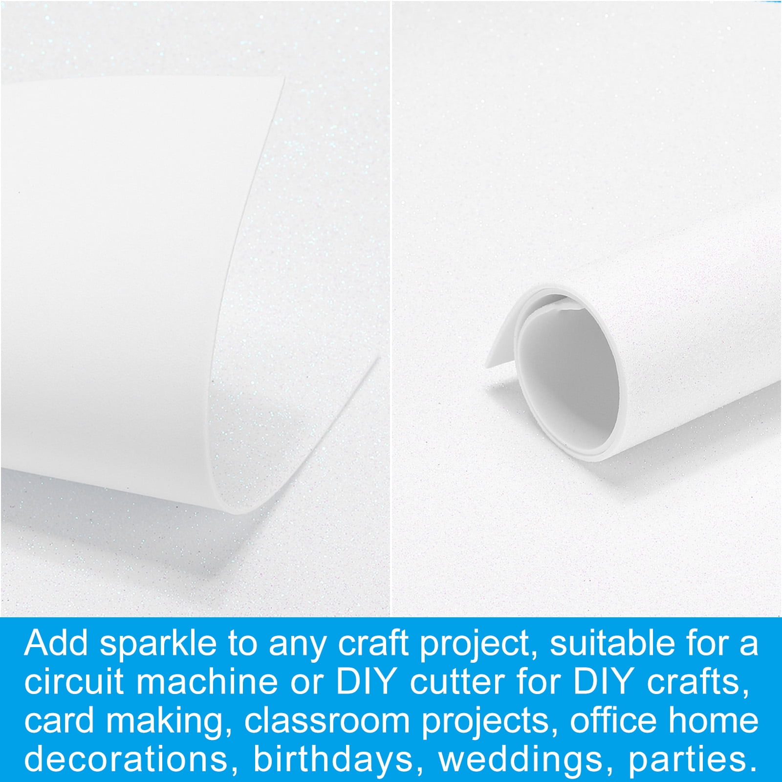 Uxcell 10 Sheets 2mm Glitter Foam Sheet, 16" x 12" Brown Sparkle EVA Paper