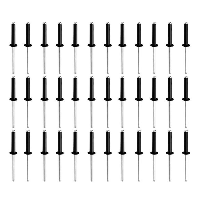 36x All Aluminum Rivets Dome Head - *6/8/10/12/14/16/20mm, Black x 20