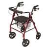 GF Health Products Lumex Walkabout Four-Wheel Contour Deluxe Rollator, Burgundy