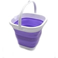 thumbnail image 4 of SAMMART 2.6L (0.68 Gallon) Super Mini Square Collapsible Plastic Bucket - Foldable Square Tub - Portable Fishing Water Pail - 2 Pieces Box Pack, 4 of 7