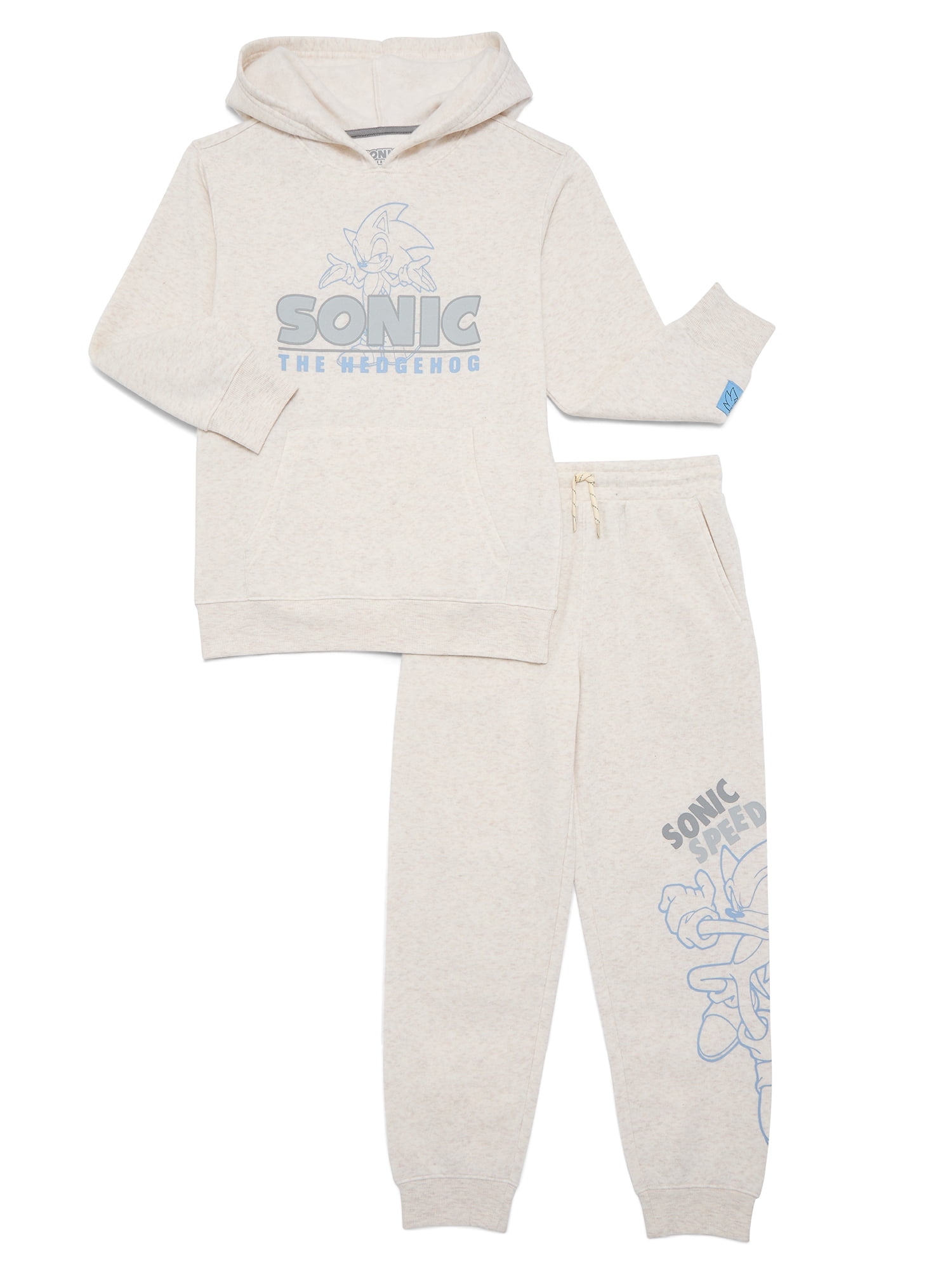 Sonic the Hedgehog Boy's Graphic Hoodie with Matching Jogger Pant, 2 Piece Set, Sizes 4-16