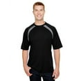 thumbnail image 2 of A4 Spartan Short Sleeve Color Block Crew For Men in Black/Graphite | N3001, 2 of 4