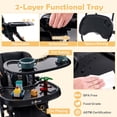 thumbnail image 6 of Costway Baby High Chair with Wheel Folding Baby Dining Chair Adjustable Height & Recline Black, 6 of 11